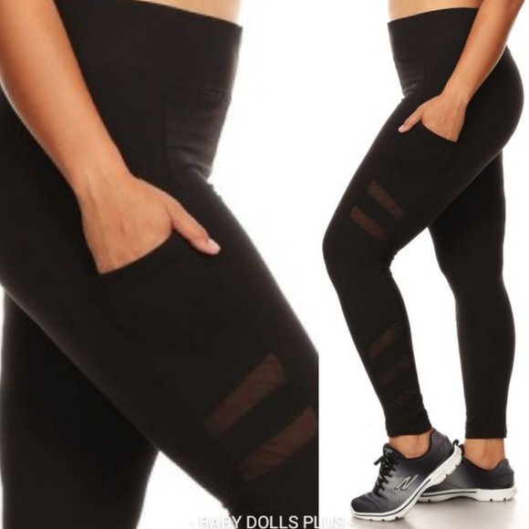 plus size leggings with phone pocket